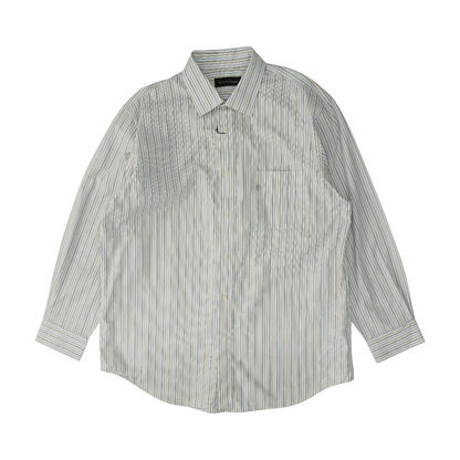 White Striped Long Sleeve Button Down