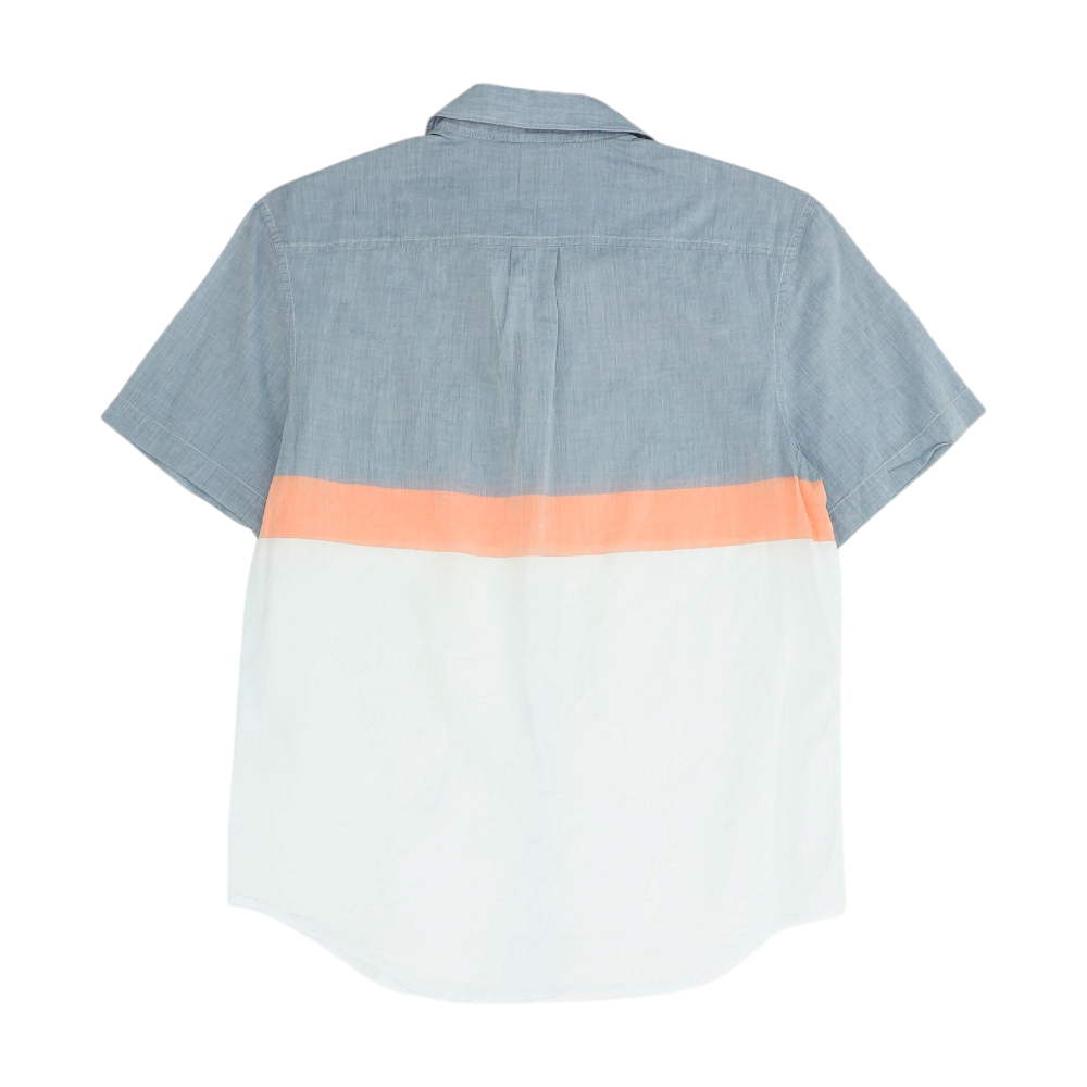 Multi Color Block Short Sleeve Button Down