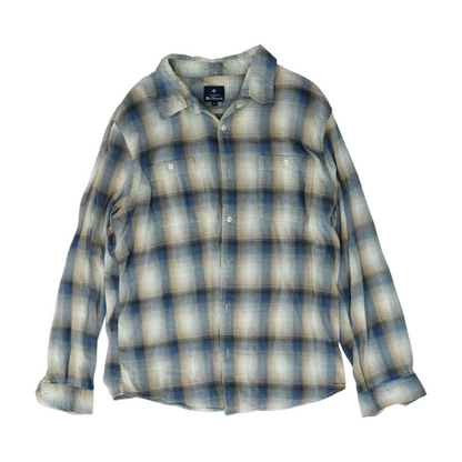 Blue Plaid Flannel Button Down