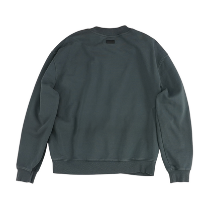 Gray Solid Sweatshirt Pullover