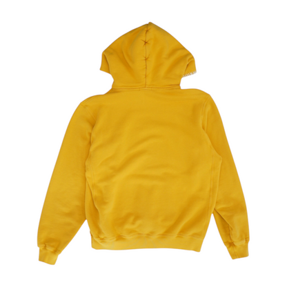 Yellow Solid Hoodie Pullover