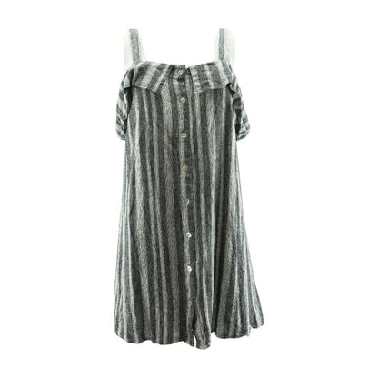 Gray Striped Mini Dress