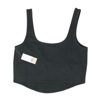 Black Solid Cropped T-Shirt