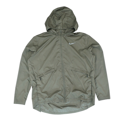 Green Solid Rain Jacket