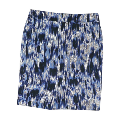 Blue Petite Print Mini Skirt
