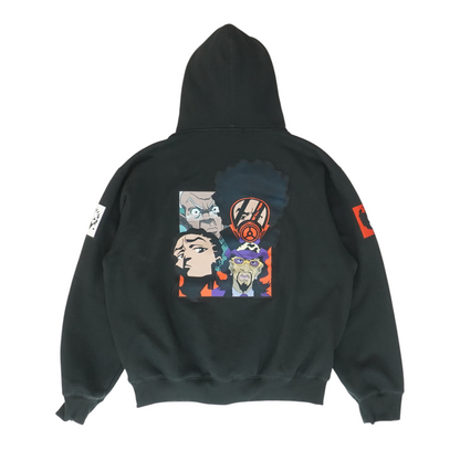 Black Solid Hoodie Pullover