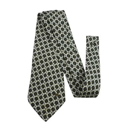 Vintage Black Abstract Neck Tie