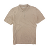 Tan Solid Short Sleeve Polo