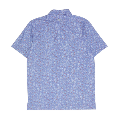 Purple Graphic Short Sleeve Polo