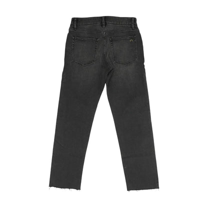Black High Rise Straight Leg Jeans