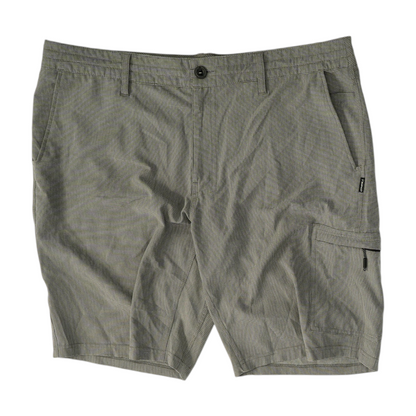 Gray Striped Active Shorts