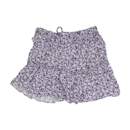 Purple Floral Mini Skirt