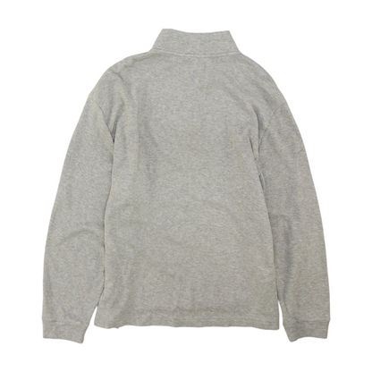 Gray Solid 1/4 Zip Pullover