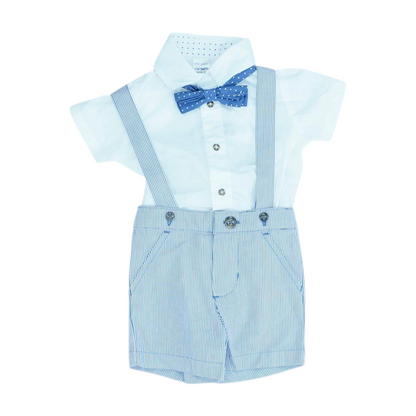 Blue Striped Short Sleeve Set
