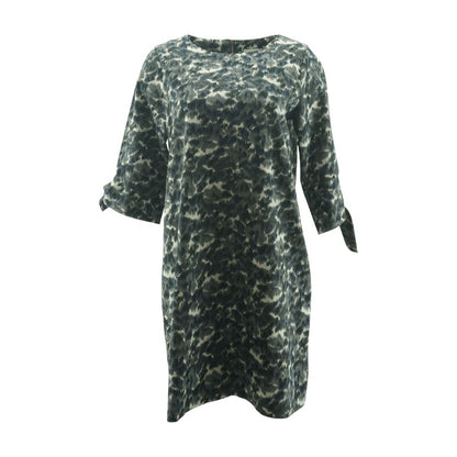 Gray Graphic Mini Dress