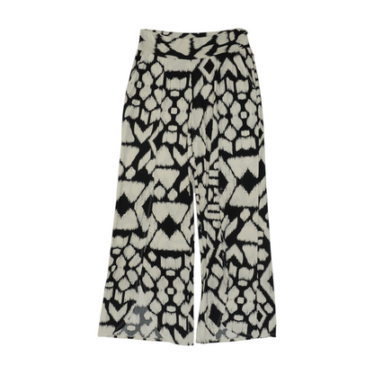 Black Abstract Regular Pants