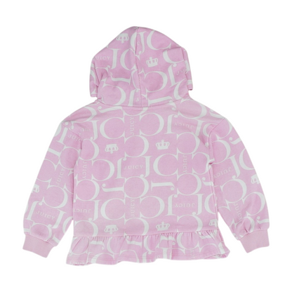 Pink Print Hoodie Pullover