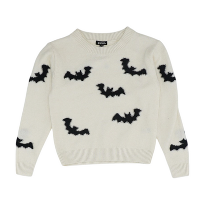 Ivory Graphic Pullover Sweater