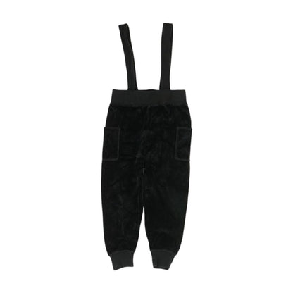 Black Solid Overalls
