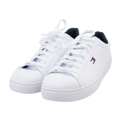 White Lace-Up Casual Shoes