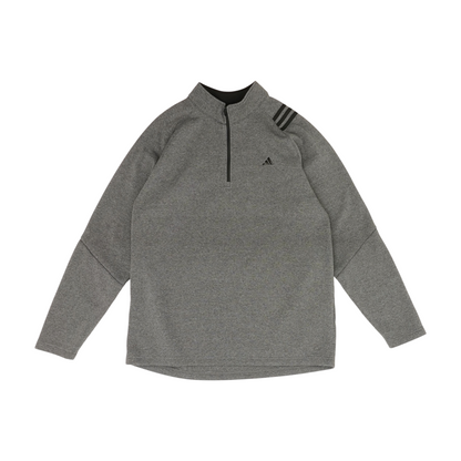 Gray Solid 1/4 Zip Pullover
