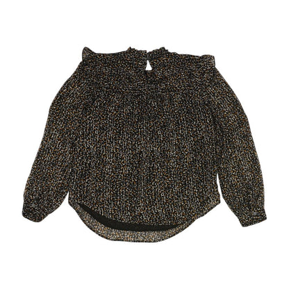 Black Petite Graphic Blouse