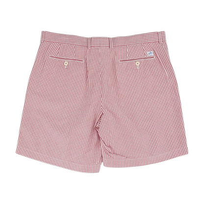 Red Check Chino Shorts
