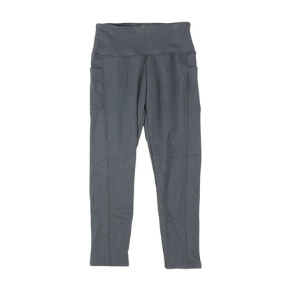 Gray Solid Fleece Lined Leggings