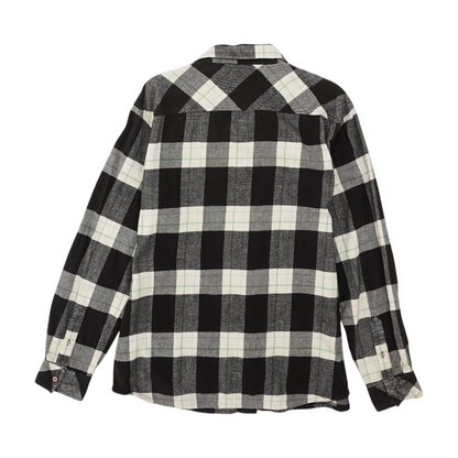 Black Check Flannel Button Down
