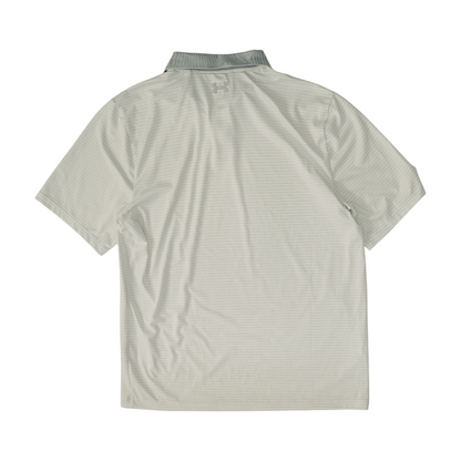 White Tall Striped Short Sleeve Polo