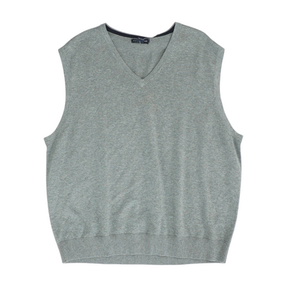 Gray Solid Vest Sweater