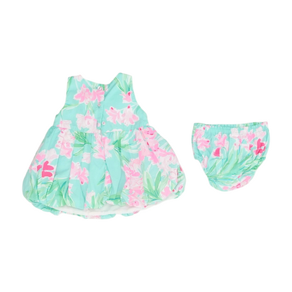 Green Floral Sleeveless Set