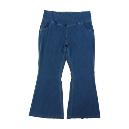 Blue Plus Size Wide Leg Pants