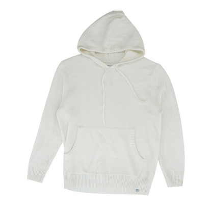 Beige Solid Hoodie Pullover