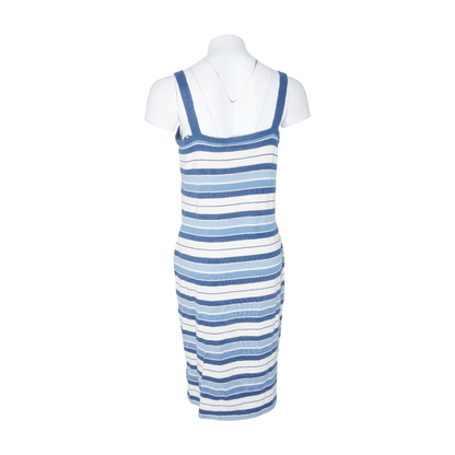 Blue Striped Midi Dress
