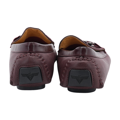 Maroon Slip-On Dress Shoes