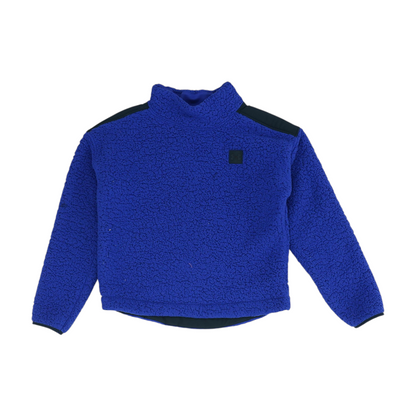 Blue Solid Sweatshirt Pullover