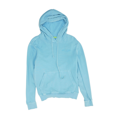 Blue Solid Hoodie Pullover