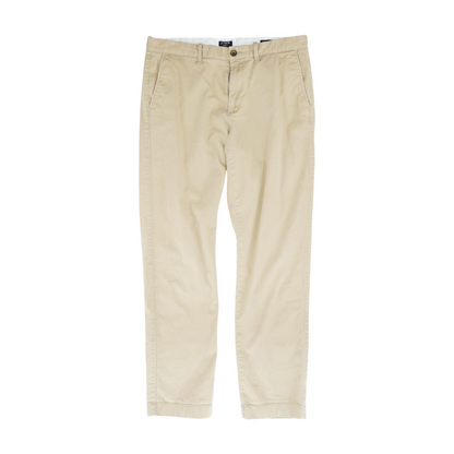 Beige Straight Pants