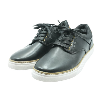 Black Leather Lace Up Casual Shoes