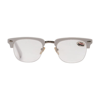 White Kat-1 Browline Reading Glasses