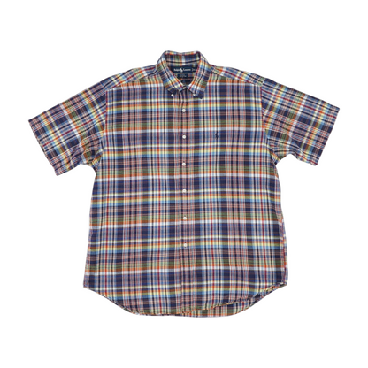 Multi Plaid Short Sleeve Button Down