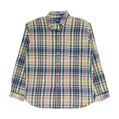 Multi Plaid Long Sleeve Button Down