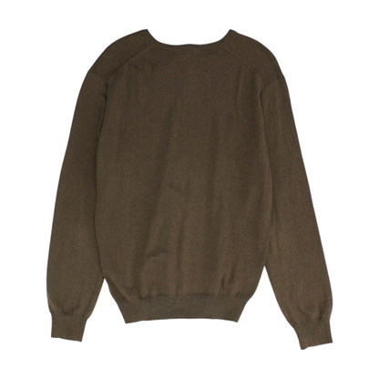 Brown Solid Pullover Sweater