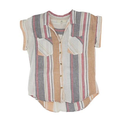 White Striped Button Down