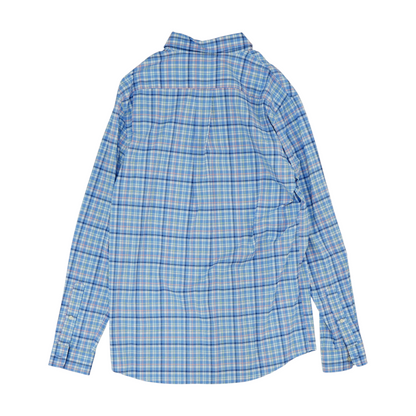 Blue Plaid Long Sleeve Button Down