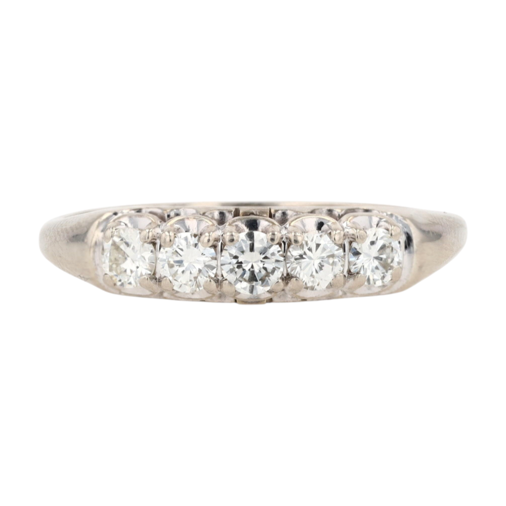 1/2 ctw 14K White Gold Diamond Band
