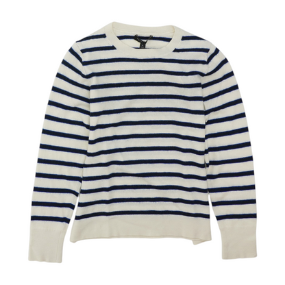 Ivory Striped Pullover Sweater
