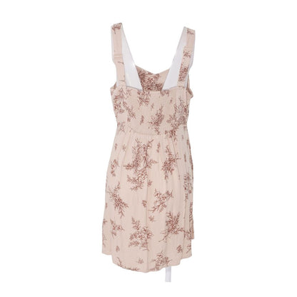 Beige Floral Mini Dress
