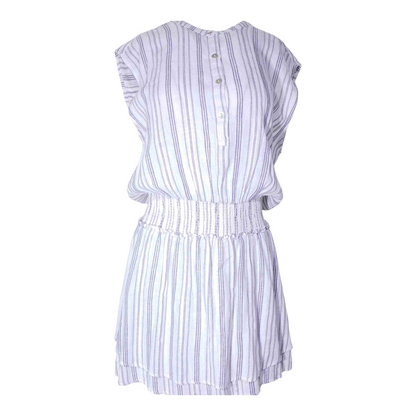 White Striped Mini Dress